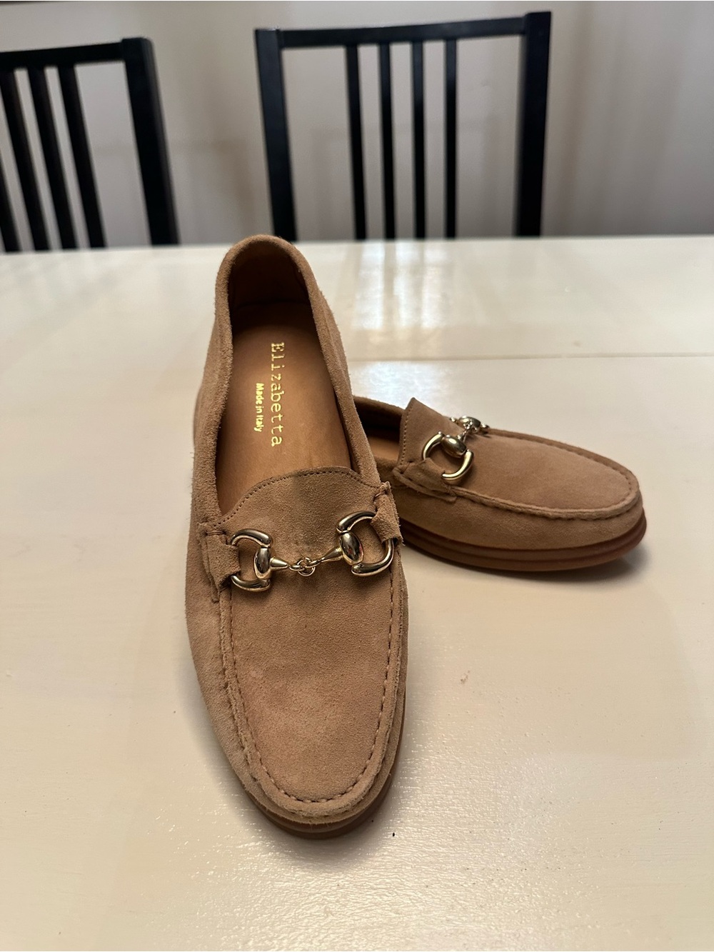 Tan Suede Horsebit Loafers